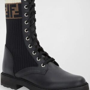 NIB Fendi women’s Rockoko combat boots size 39